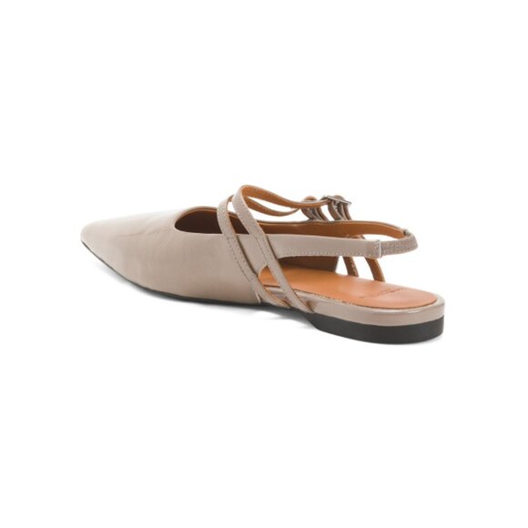 VAGABOND SHOEMAKERS Taupe Patent Leather Hermine Slingback Flats - Picture 2 of 2
